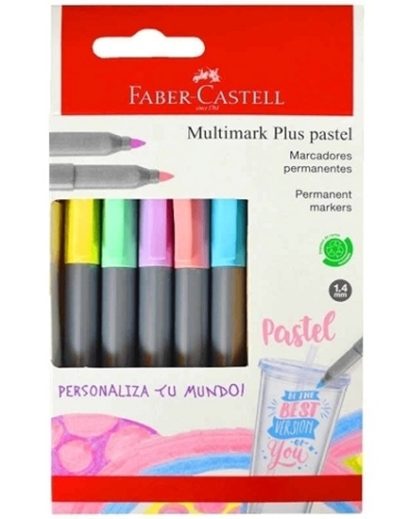 Marcador Permanente Color Pastel Multimark Plus